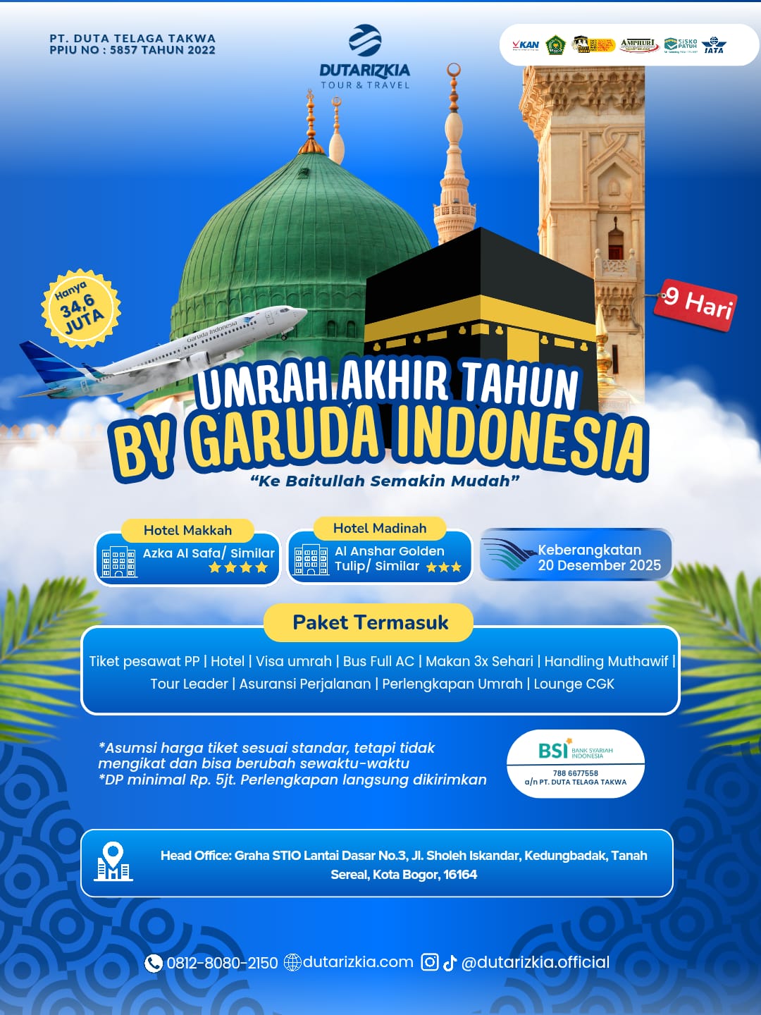 UMROH LIBURAN AKHIR TAHUN 9 HARI BY GARUDA INDONESIA